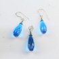 925 SOLID STERLING SILVER HANDMADE LAPIS GEMSTONE RING EARRING PENDANT SET