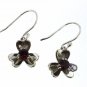 925 SOLID STERLING SILVER LABMADE RUBY GEMSTONE FLOWER HOOK EARRING DANGLE