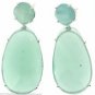 925 SOLID STERLING SILVER GREEN ONYX & OPAL GEMSTONE CZ HANDMADE DANGLE EARRING