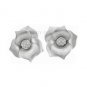 925 SILVER 0.15 NATURAL DIAMOND POLKI SKY BLUE ENAMELED HANDMADE STUD EARRING