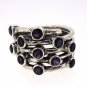925 SOLID STERLING SILVER HANDMADE LABMADE AMETHYST GEMSTONE RING SIZE 6.5 US
