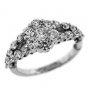 925 SILVER 1.10 CW NATURAL ROSE CUT DIAMOND STUDDED BEAUTIFUL SNAKE RING