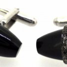925 SILVER 0.18 CW DIAMOND 34.55 CW  BLACK SPINNEL GEMSTONE HANDMADE CUFFLINK