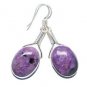 925 SOLID STERLING SILVER CZ AGATE HANDMADE DANGLE OMEGA BACK EARRING