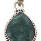 925 SOLID STERLING SILVER GREEN AGATE GEMSTONE HANDMADE PENDANT