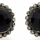 925 SILVER 19.40 BLACK SPINNEL 1.40 NATURAL DIAMOND ROSE CUT HANDMADE CUFFLINK