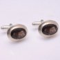 925 SILVER 17.10 BLACK SPINNEL MEN HANDMADE CUFFLINK