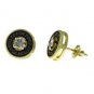 925 SILVER 0.15 CW NATURAL POLKI UNCUT DIAMOND ROUND HANDMADE STUD EARRING