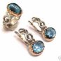 925 SOLID STERLING SILVER HANDMADE RING EARRING PENDANT SET WHITE GEMSTONE