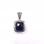 925 SILVER 14KT GOLD 3.25 BLACK ONYX AWESOME BEAUTIFUL HERITAGE PENDANT
