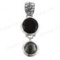 925 SOLID STERLING SILVER BLACK ONYX & PEARL GEMSTONE HANDMADE PENDANT