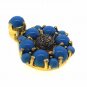 VINTAGE VICTORIAN 0.15 CW DIAMOND 17 CT LABMADE TURQUOISE GEMSTONE PENDANT CHARM