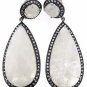 925 STERLING SILVER WHITE RAINBOW GEMSTONE CZ HANDMADE DROP DANGLE EARRING