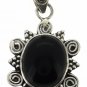 925 SOLID STERLING SILVER OVAL BLACK ONYX GEMSTONE HANDMADE PENDANT