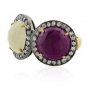 925 SOLID STERLING SILVER RED AGATE GEMSTONE HANDMADE RING US 9