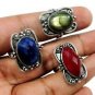 925 SOLID SILVER BRONZE HANDMADE TURKISH RING LABMADE RUBY GEMSTONE CZ SIZE 9.5