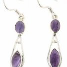 925 SOLID STERLING SILVER AMETHYST HANDMADE EARRING