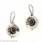 925 SOLID STERLING SILVER HANDMADE LABMADE GARNET GEMSTONE HOOK EARRING 12MM
