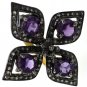 SILVER 14KT GOLD 6.5 US 0.35 SINGLE CUT DIAMOND 1.85 AMETHYST BEAUTIFUL RING