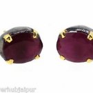 VICTORIAN VINTAGE HANDMADE 925 STERLIN SILVER 3.80 CT RUBY GEMSTONE EARRING STUD