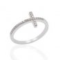 925 SILVER 0.15 CW PAVE DIAMOND HANDMADE EYE GEAR EYE GLASSES RING US 7.25
