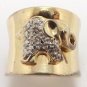 925 SILVER 0.15 CW PAVE DIAMOND HANDMADE EYE GEAR EYE GLASSES RING US 7.25