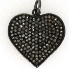 925 SILVER 1.50 CW ROSE CUT DIAMOND AMAZING PLAYING CARD HEART LOGO PENDANT
