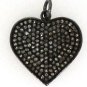 925 SILVER 1.50 CW ROSE CUT DIAMOND AMAZING PLAYING CARD HEART LOGO PENDANT