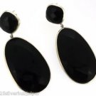 925 SOLID STERLING SILVER BLACK ONYX HANDMADE DANGLER EARRING