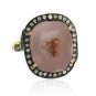 925 SOLID SILVER & BRASS HANDMADE TURKISH RING LABMADE RUBY GEM CZ SIZE 6.5