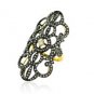 925 SOLID STERLING SILVER HANDMADE BUTTERFLY RING 0.50 CT DIAMOND SIZE US 6.25