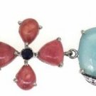 925 SOLID STERLING SILVER HANDMADE BRACELET ONYX OPAL & SPINEL AND CZ 7INCH ADJS