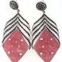 925 SOLID STERLING SILVER BLUE JADE GEMSTONE AND CZ HANDMADE DANGLE EARRING