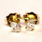 925 SILVER 0.60 CT ROSE CUT DIAMOND FLOWER HANDMADE VINTAGE STUD EARRING