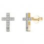 925 SILVER 0.10 CW ROSE CUT DIAMOND HANDMADE BEAUTIFUL ARROW STUD EARRING