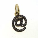 VICTORIAN VINTAGE HANDMADE 925 SILVER @ PENDANT CHARM 0.20 CW DIAMOND 15X8MM