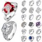 925 SOLID STERLING SILVER CZ HANDMADE AMETHYST QUARTZ GEMSTONE RING US 8