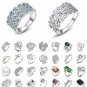 925 SOLID STERLING SILVER CZ HANDMADE AMETHYST QUARTZ GEMSTONE RING US 8