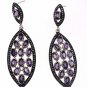 925 SOLID STERLING SILVER LABMADE AMETHYST GEMSTONE MARQUISE EARRING