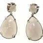 925 STERLING SILVER LAB MADE SMOKEY QURTAZ GEMSTONE HANDMADE DANGLE EARRING