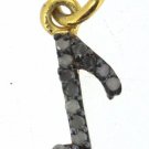 925 SOLID STERLING SILVER HANDMADE MUSIC NOTE PENDANT CHARM 0.12 PAVE DIAMOND