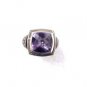 925 SIlVER 14KT GOLD 5.75 CHALCEDONY US 7.5 BEAUTIFULL HERITAGE ROYAL RING