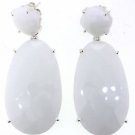 925 SOLID STERLING SILVER WHITE OPAL GEMSTONE HANDMADE DROP DANGLER EARRING