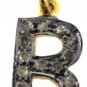 925 SILVER 0.18 CW DIAMOND ALPHABET ( B ) HANDMADE VINTAGE ANTIQUE CHARM PENDANT