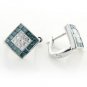 925 SILVER 0.20 CTS PAVE DIAMOND HANDMADE VINTAGE ANTIQUE SQUARE STUD EARRING