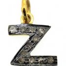 925 SILVER 0.17 CW DIAMOND ALPHABET ( Z ) HANDMADE BEAUTIFUL CUTE CHARM PENDANT