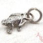 925 SILVER 0.25 CT NATURAL ROSE CUT DIAMONDS VINTAGE ANTIQUE HANDMADE FROG CHARM