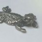 925 SILVER 0.25 CT NATURAL ROSE CUT DIAMONDS VINTAGE ANTIQUE HANDMADE FROG CHARM