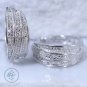 925 SILVER 0.06 CW ROSE CUT DIAMOND HANDMADE BEAUTIFUL FLOWER STUD EARRING