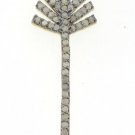 925 SILVER 0.50 PAVE DIAMOND HANDMADE ANTIQUE VINTAGE ARROW PENDANT CHARM